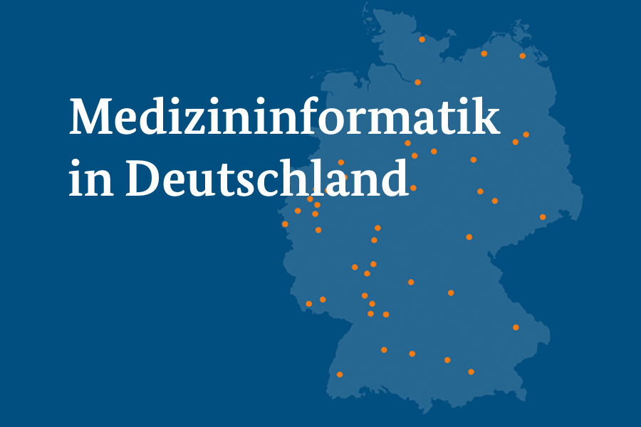 Deutschlandkarte auf der die Standorten der Medizininformatik-Initiative dargestellt sind.