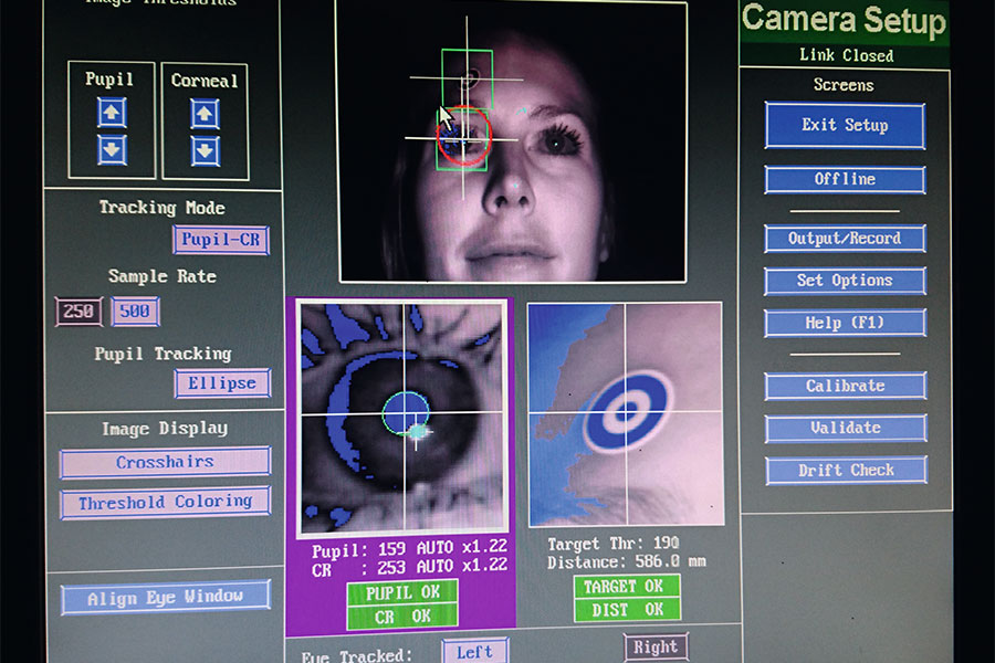 Die Eyetracking-Methode hilft, Aufmerksamkeitsprozesse zu erforschen.