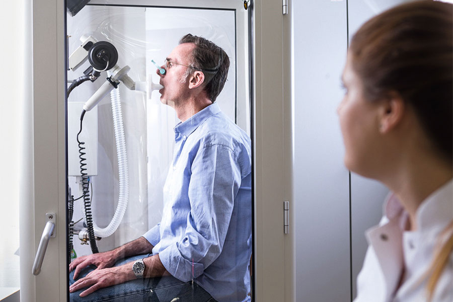 Lungenfunktionsmessungen tragen zur Diagnose einer COPD bei.