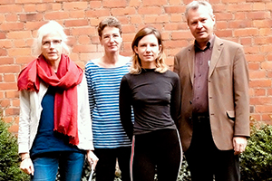 Gruppenbild von Professorin Dr. Christina Schües, Dr. Martina Jürgensen, Madeleine Herzog, Professor Dr. Christoph Rehmann-Sutter (v. l. n. r.)