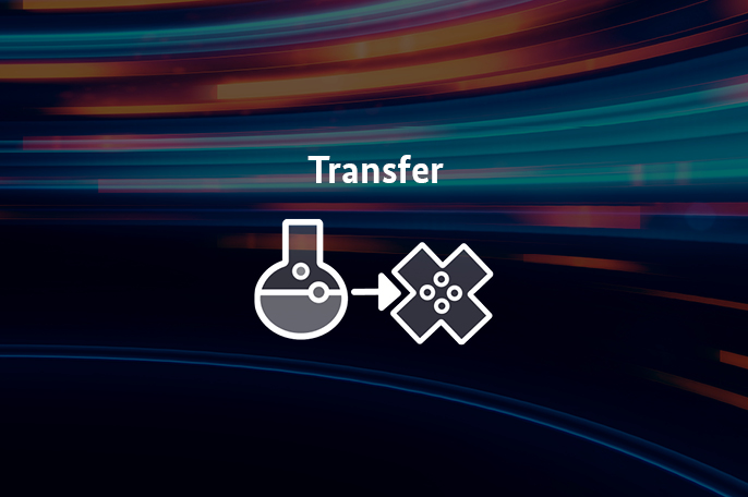 Grafik mit icon des Themengebietes "Transfer"